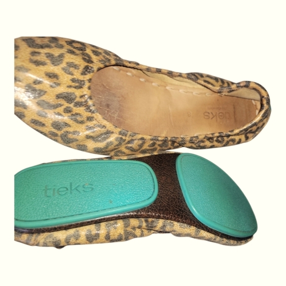 Tieks By Gavrieli Women's Leather Stylish Comfy Leopard  Slip On Ballet Flats 8 - Picture 11 of 12